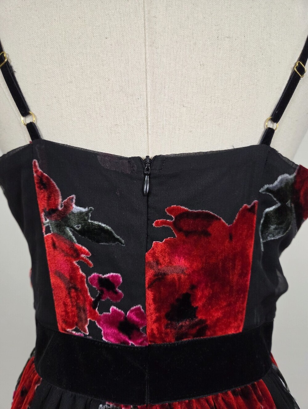 Betsey Johnson Floral High Low Corset Midi Dress Size Small Formal (u) - Picture 9 of 14